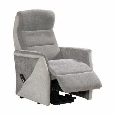 Fauteuil relax électrique releveur bi-moteur tissu maillé gris - KLEINOR
