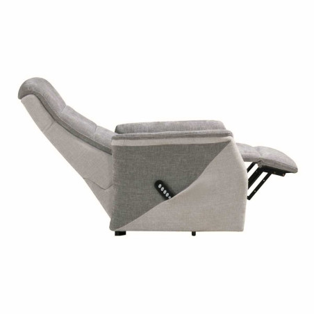 Fauteuil relax électrique releveur bi-moteur tissu maillé gris - KLEINOR