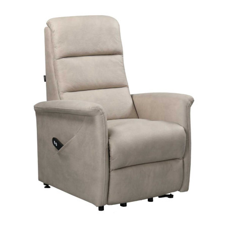 Fauteuil relax électrique releveur tissu micro peau mastic - MAGIXOR