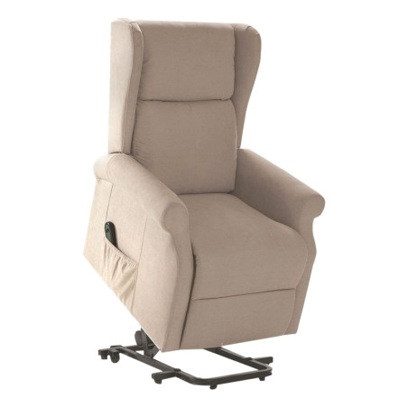 Fauteuil relax releveur électrique tissu beige - FAINA