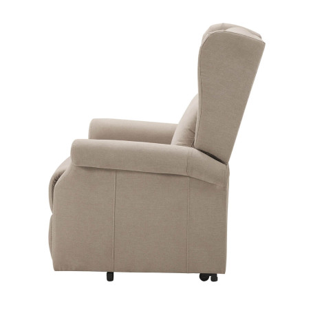 Fauteuil relax releveur électrique tissu beige - FAINA
