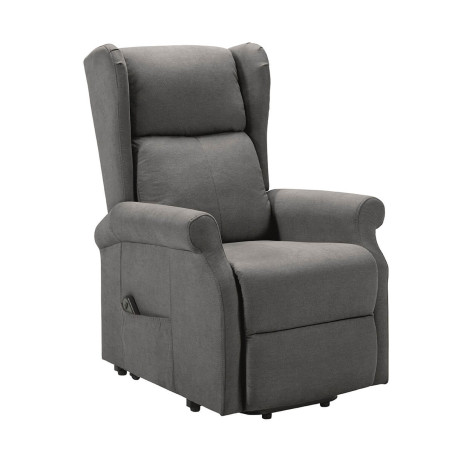 Fauteuil relax releveur électrique tissu gris foncé - FAINA