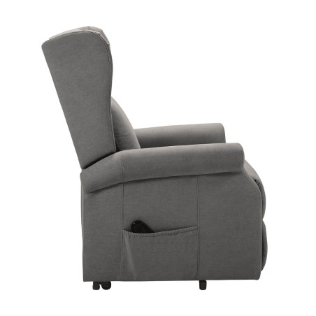 Fauteuil relax releveur électrique tissu gris foncé - FAINA