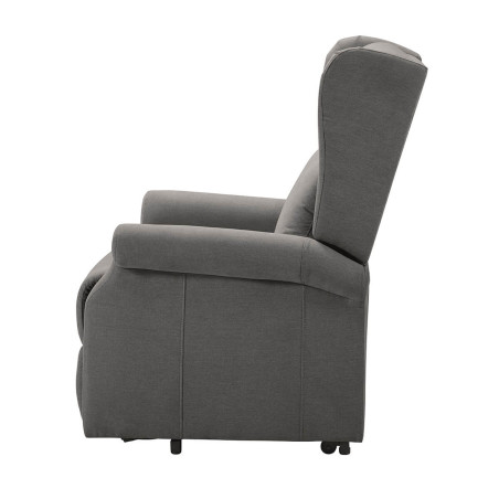 Fauteuil relax releveur électrique tissu gris foncé - FAINA