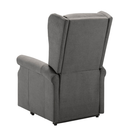 Fauteuil relax releveur électrique tissu gris foncé - FAINA