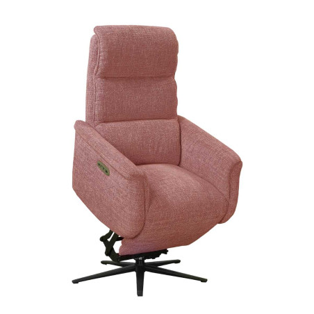 Fauteuil relax électrique releveur pivotant bi-moteur tissu croisé brique - WILLYOR