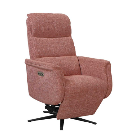 Fauteuil relax électrique releveur pivotant bi-moteur tissu croisé brique - WILLYOR