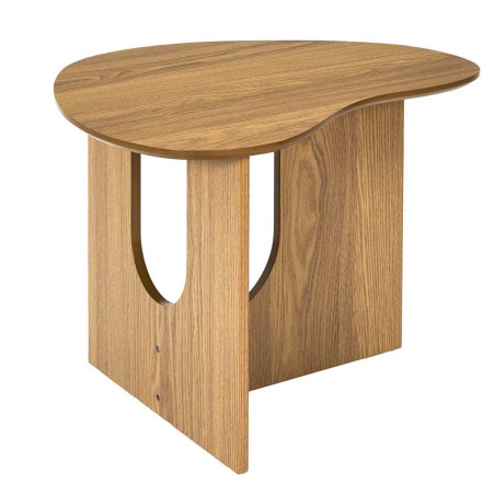 Table d'appoint forme organique en MDF aspect chêne - KALIOP