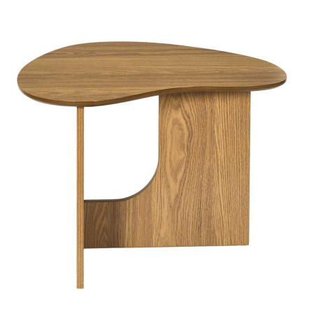Table d'appoint forme organique en MDF aspect chêne - KALIOP