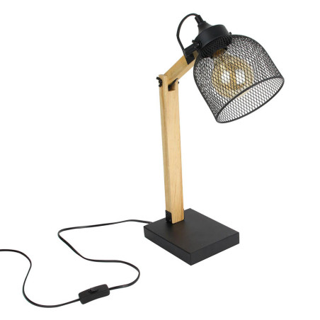 Lampe à poser orientable en pin et métal noir - MAGIS