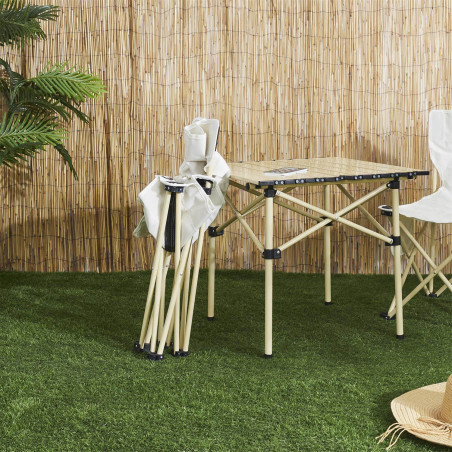 Set de camping 1 table et 2 fauteuils pliables avec sac de transport - FOLIRA