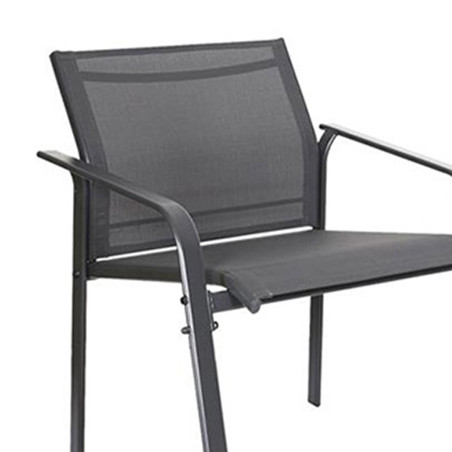 Salon de Jardin 4 Pièces Gris Anthracite - TAHEN