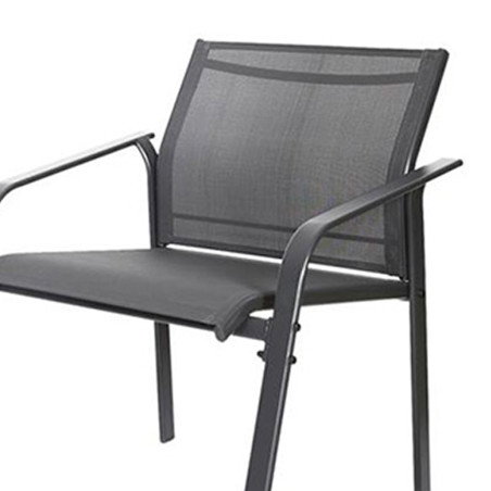 Salon de Jardin 4 Pièces Gris Anthracite - TAHEN