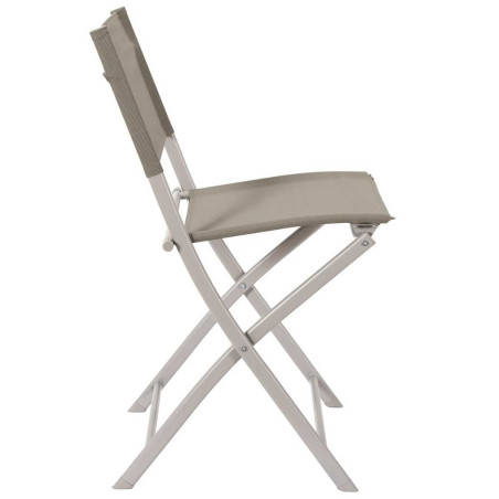 Lot de 4 Chaises de Jardin Pliantes Beige - SANEA