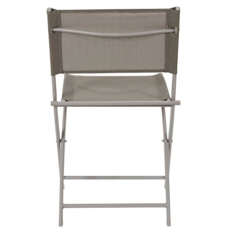 Lot de 4 Chaises de Jardin Pliantes Beige - SANEA