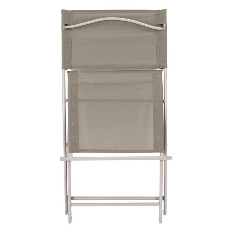 Lot de 4 Chaises de Jardin Pliantes Beige - SANEA