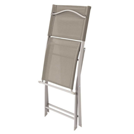 Lot de 4 Chaises de Jardin Pliantes Beige - SANEA