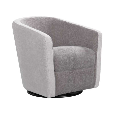 Fauteuil cabriolet pivotant 360° en tissu maillé gris - GINKOR