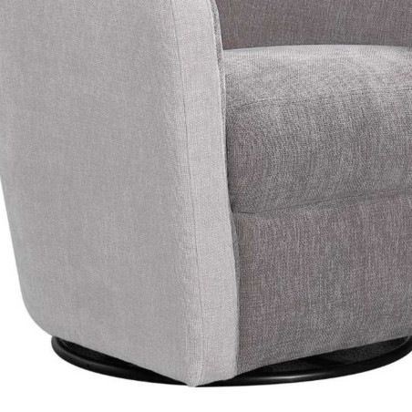 Fauteuil cabriolet pivotant 360° en tissu maillé gris - GINKOR