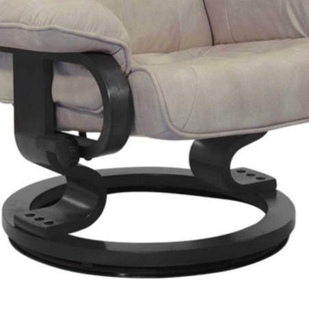 Fauteuil dossier inclinable pivotant mastic avec repose-pieds - ORWELLOR