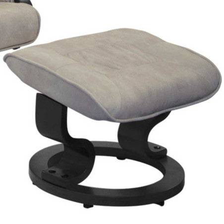 Fauteuil dossier inclinable pivotant mastic avec repose-pieds - ORWELLOR