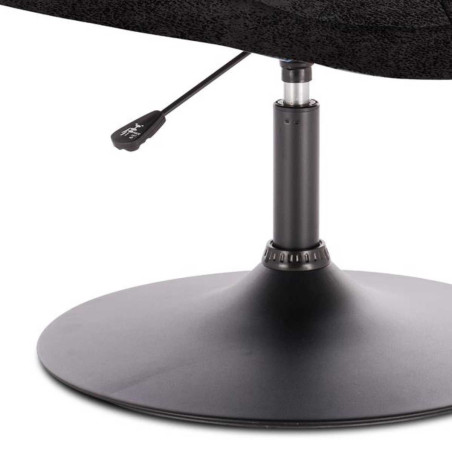 Fauteuil Pivotant Simili Cuir Noir - BULIA