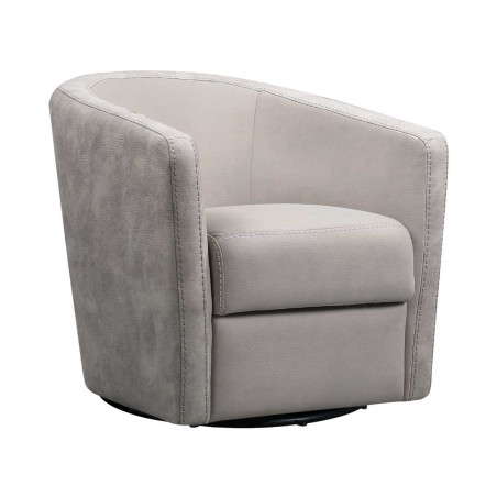 Fauteuil cabriolet pivotant 360° tissu micro peau mastic - GINKOR