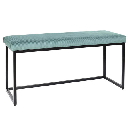 Banc velours côtelé bleu canard - ALESIA