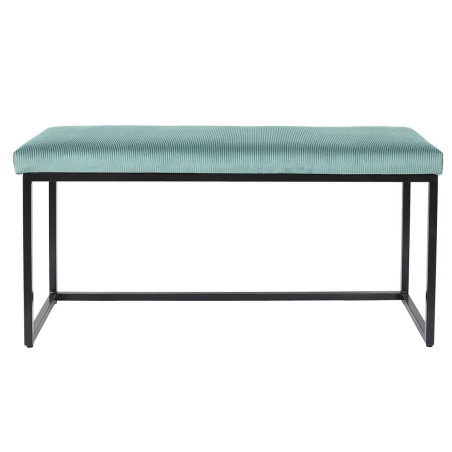 Banc velours côtelé bleu canard - ALESIA