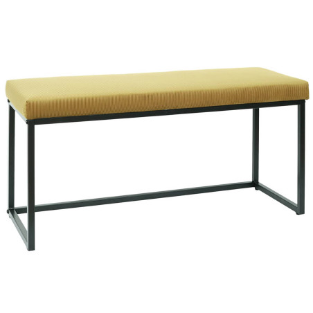 Banc velours côtelé jaune moutarde - ALESIA