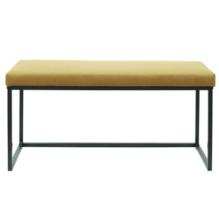 Banc velours côtelé jaune moutarde - ALESIA