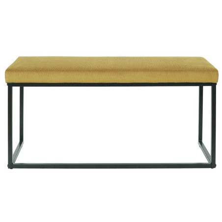 Banc velours côtelé jaune moutarde - ALESIA