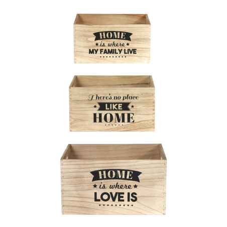 Lot de 3 Cagettes Gigognes Naturelles - HACH