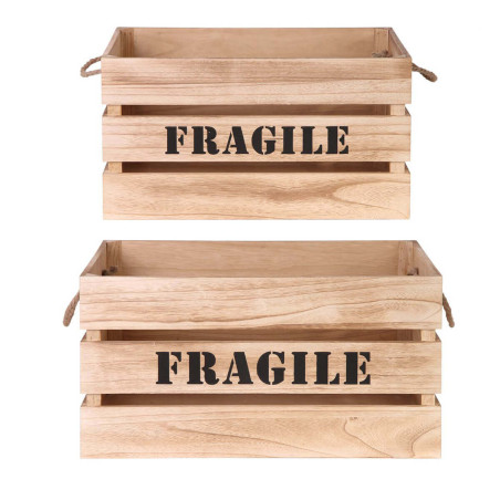 Lot de 2 Cagettes Gigognes Naturelles - KAVEN
