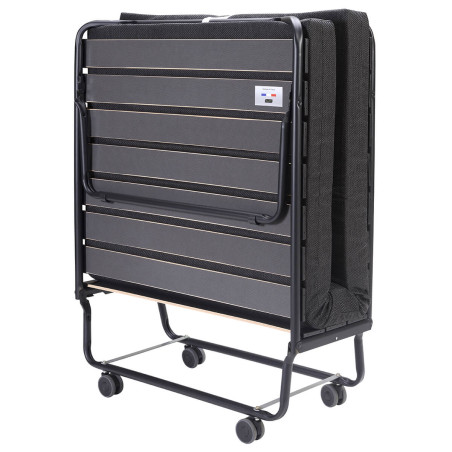 Lit pliant 90x190 cm à roulettes avec matelas - GRANO