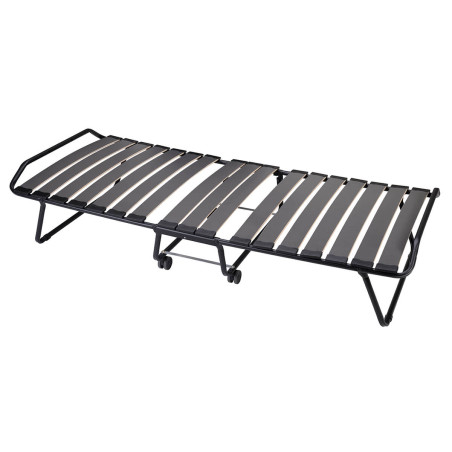 Lit pliant 90x190 cm à roulettes avec matelas - GRANO