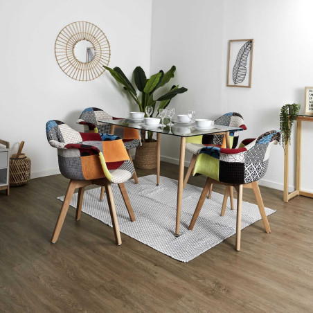Lot de 2 fauteuils scandinaves multicolores - DORERA