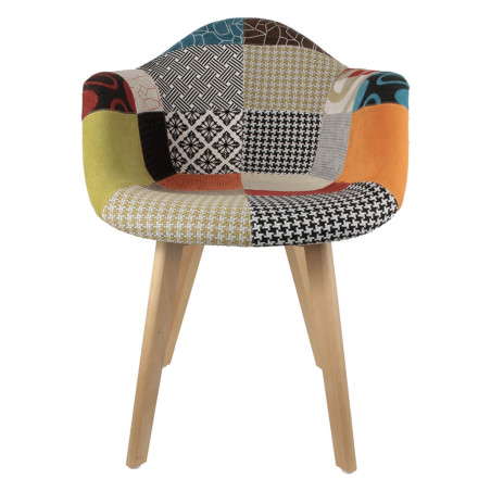 Lot de 2 fauteuils scandinaves multicolores - DORERA