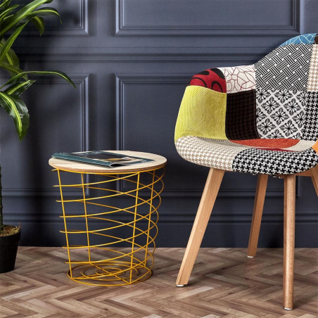 Lot de 2 fauteuils scandinaves multicolores - DORERA
