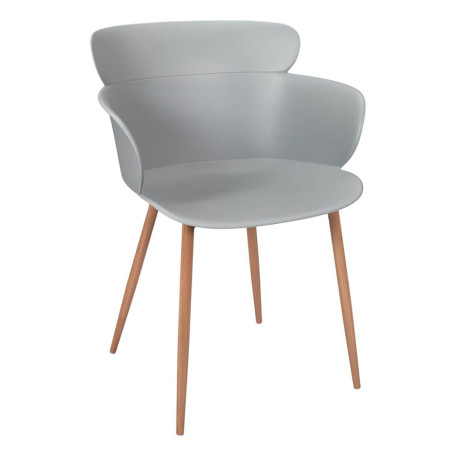 Lot de 2 fauteuils scandinaves gris - MALO
