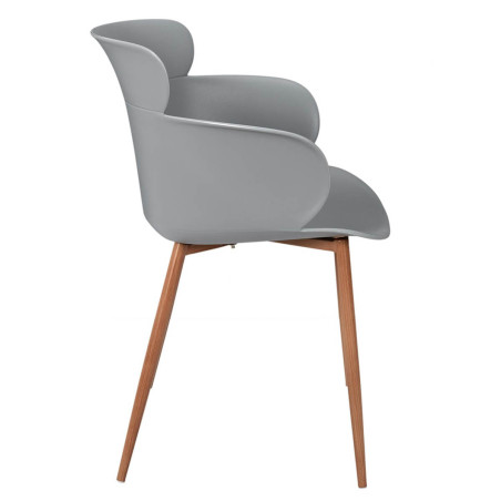 Lot de 2 fauteuils scandinaves gris - MALO