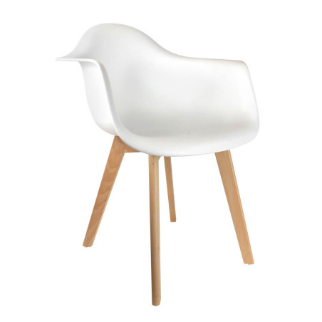 Lot de 2 Fauteuils Assises Blanches - TRAVISSE