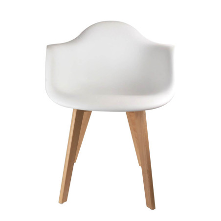 Lot de 2 Fauteuils Assises Blanches - TRAVISSE