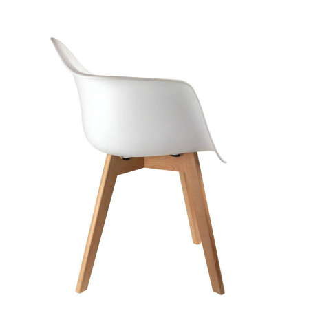 Lot de 2 Fauteuils Assises Blanches - TRAVISSE