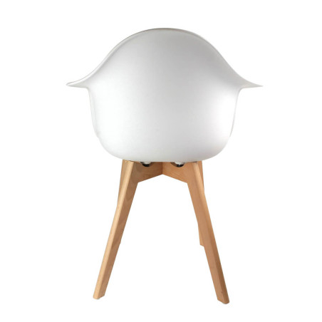 Lot de 2 Fauteuils Assises Blanches - TRAVISSE