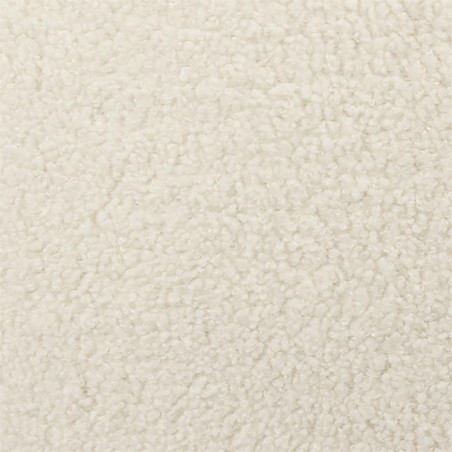 Lot de 2 fauteuils bois et métal, assise en tissu bouclette - KILIO