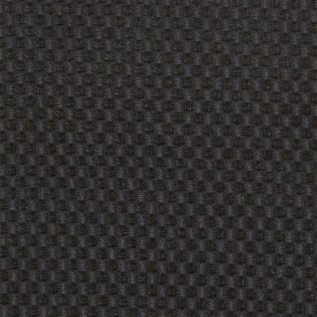 Lot de 2 fauteuils de table en tissu maille 3D noir - DETROY
