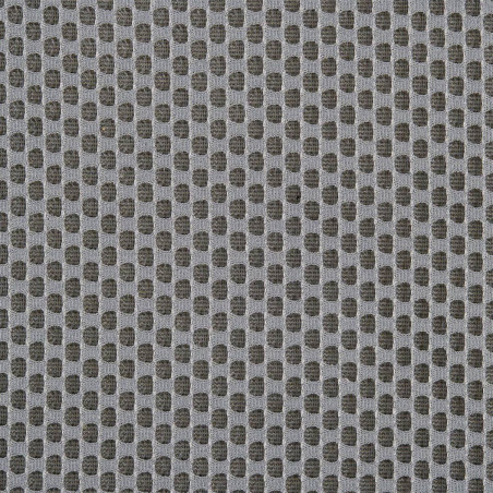 Lot de 2 fauteuils de table en tissu texturé maille 3D gris - DETROY