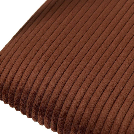Lot de 2 fauteuils de table design en métal et velours côtelé terracotta - AMORA