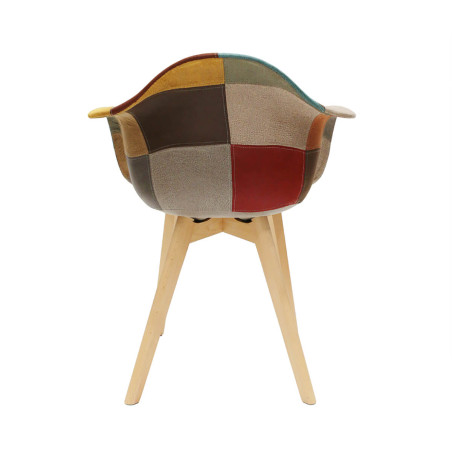 Lot de 2 Fauteuils Patchwork Motif Vintage - BRON